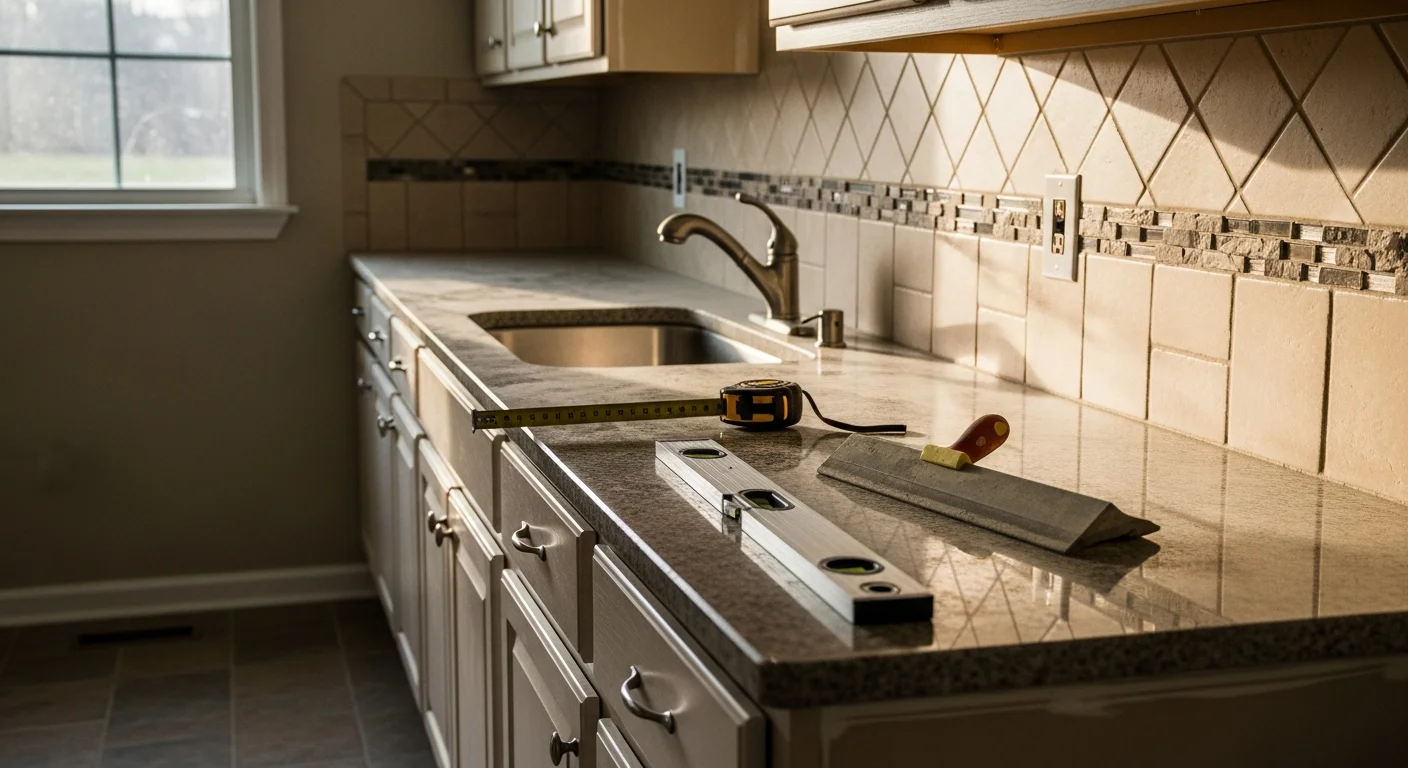 Modern kitchen remodel with new cabinets and countertops